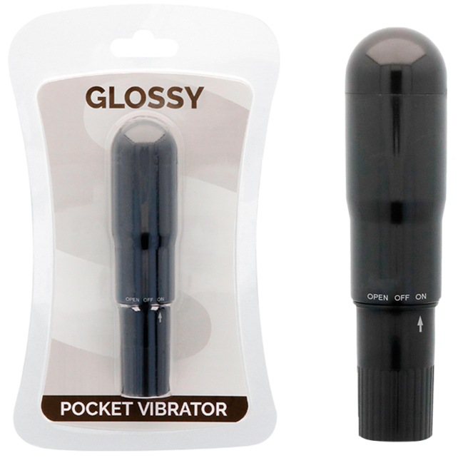 GLOSSY Pocket минивибратор, черен