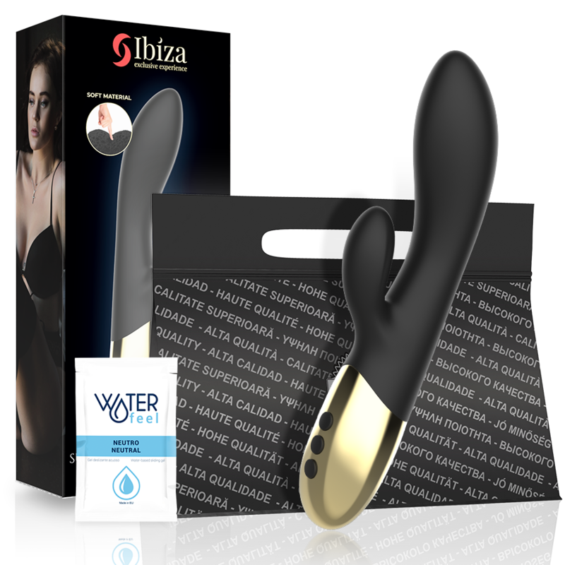 Заешки вибратор със стимулация на G точката и клитора от силикон IBIZA TECHNOLOGY