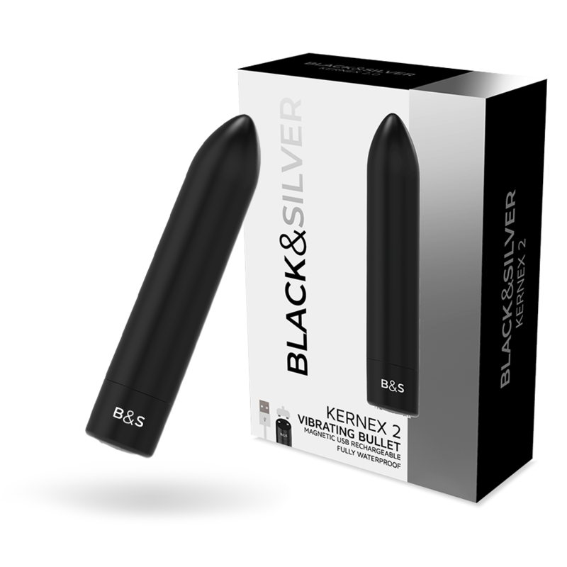 Мини вибратор със силни вибрации и магнитно зареждане за пътуване BLACKSILVER