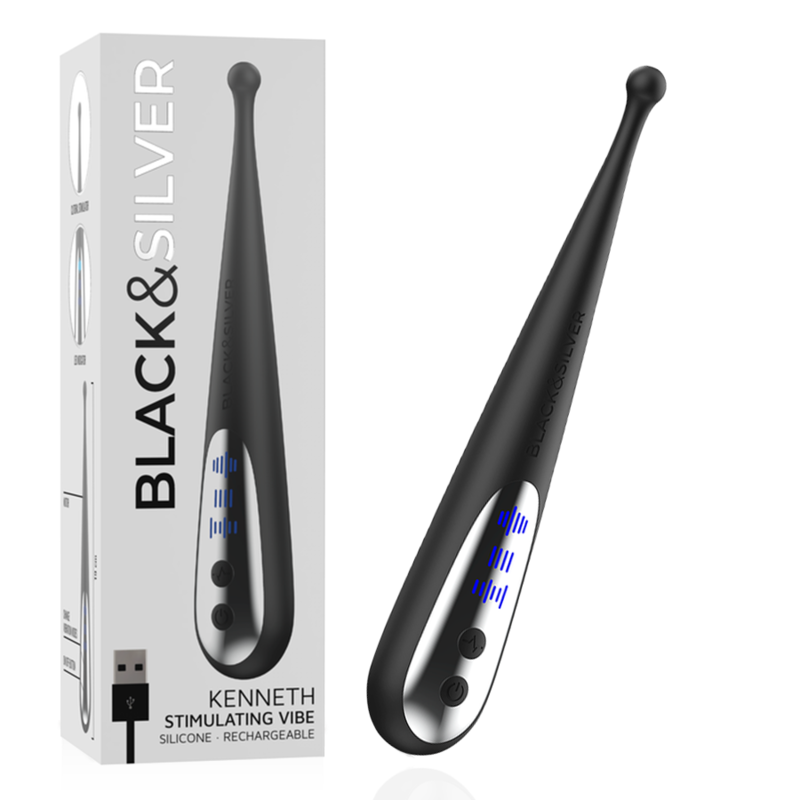 Вибратор за клитор с 10 режима, ултрамек силикон, USB зареждане BLACKSILVER