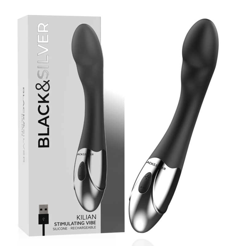 Вибратор за G точката със супермощен мотор и мек силикон BLACKSILVER
