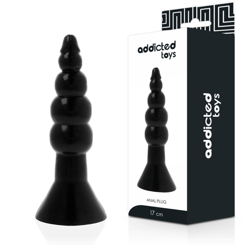ADDICTED TOYS анален плъг от TPR, 17 см, черен