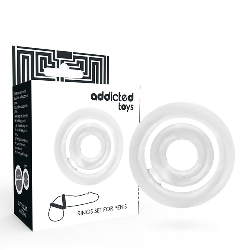 ADDICTED TOYS Potenz C Ring, прозрачен пенис ринг без вибрации