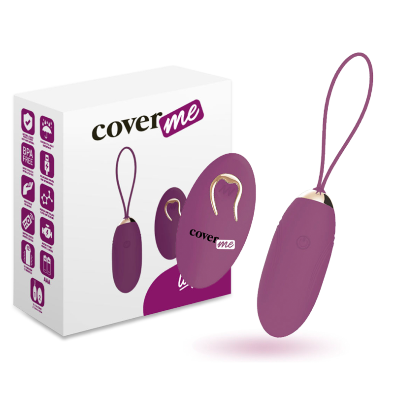 Вибриращо яйце COVERME Lapi с дистанционно управление, лилаво