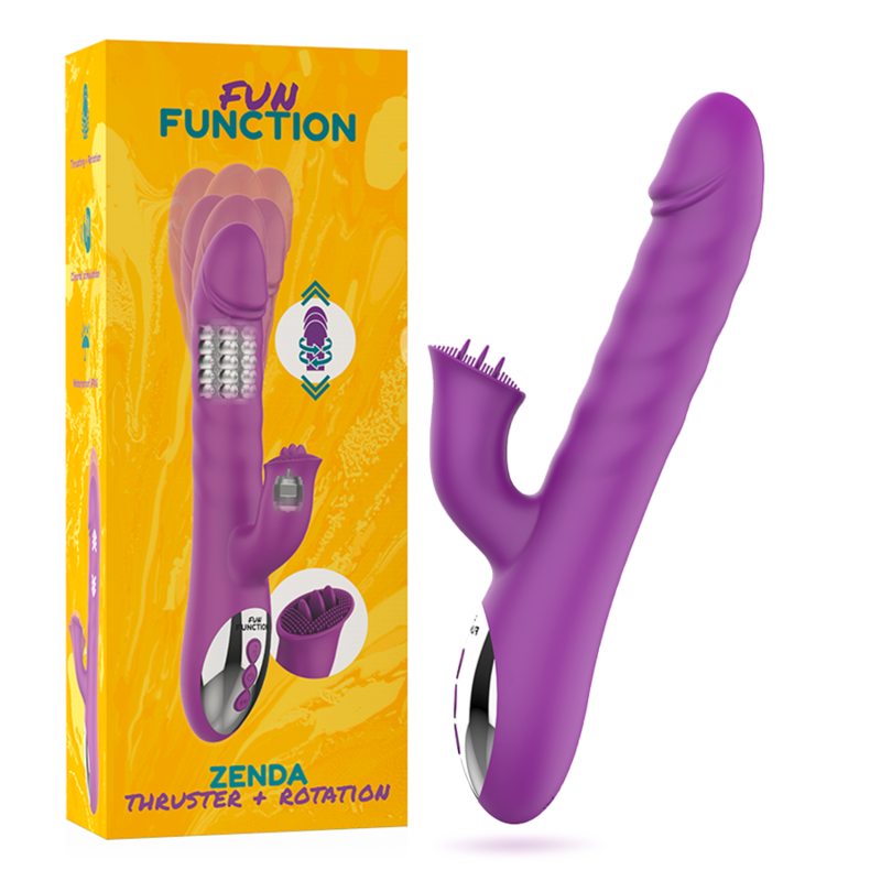 Вибратор FUN FUNCTION Zenda с въртене и тласкаща функция
