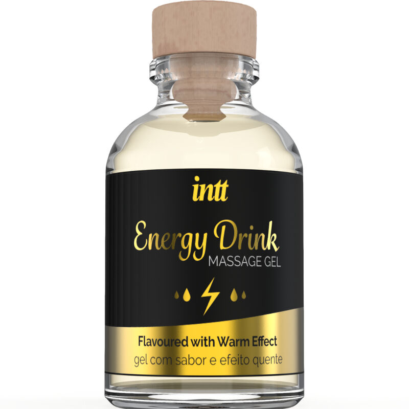 Масажен гел INTT с вкус на енергийна напитка и загряващ ефект