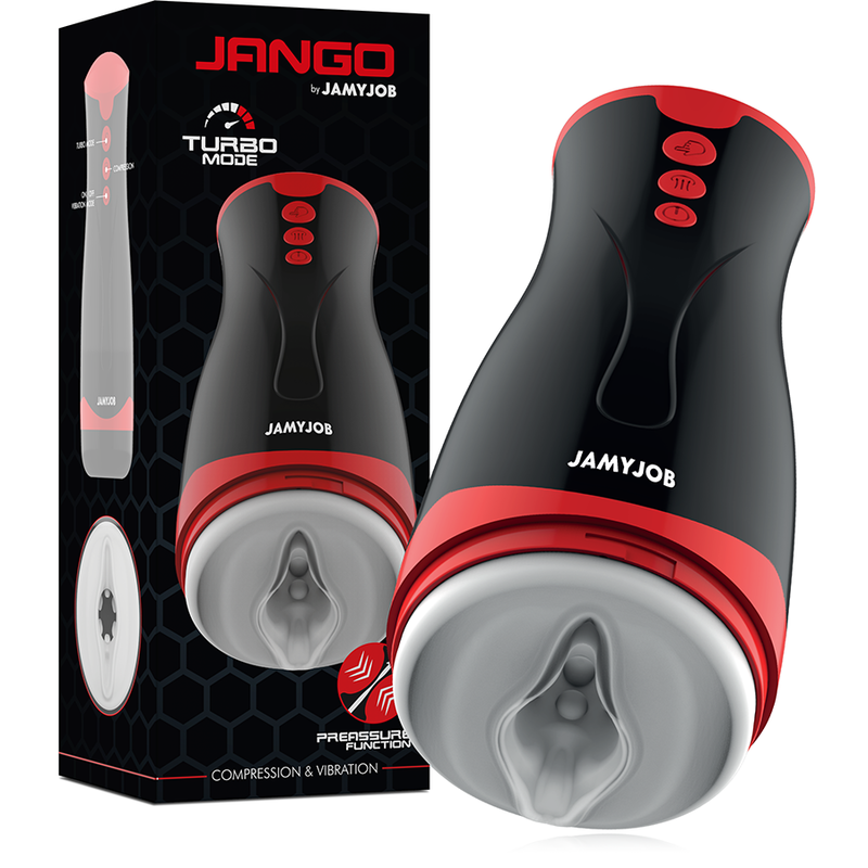 Вибриращ мастурбатор JAMYJOB Jango с функция за притискане