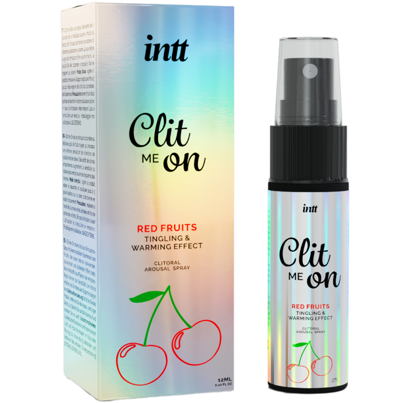Спрей за клиторна стимулация INTT Releases Clit Me On с вкус на червени плодове, 12 мл