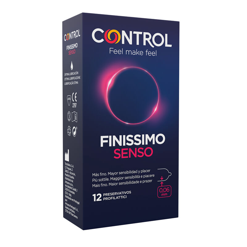 Тънки презервативи Control Adapta Senso, 12 броя