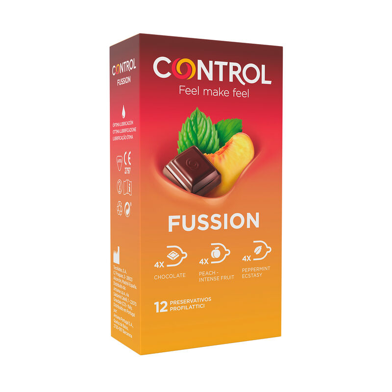 Презервативи CONTROL Fussion с аромат, 12 броя