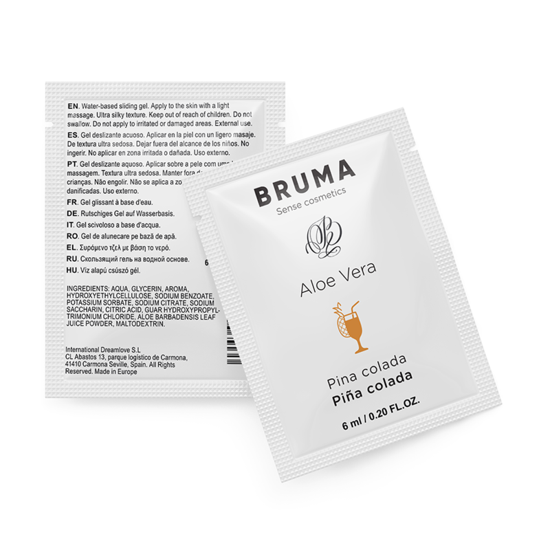 Лубрикант BRUMA с алое вера и вкус на Пиня Колада, 6 мл