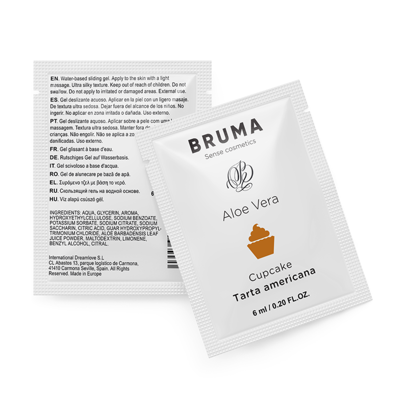 Лубрикант BRUMA с алое вера, вкус на къпкейк, 6 ml