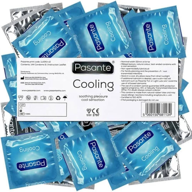 Презервативи Pasante Cooling, опаковка от 144 броя