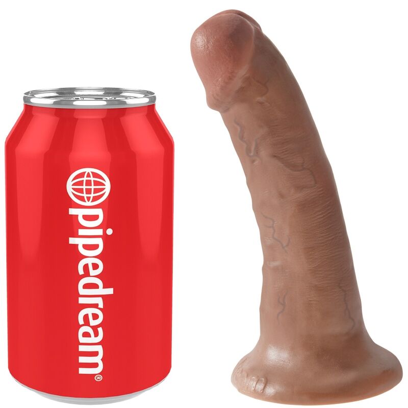 KING COCK страпон дилдо, 15 cm, цвят карамел