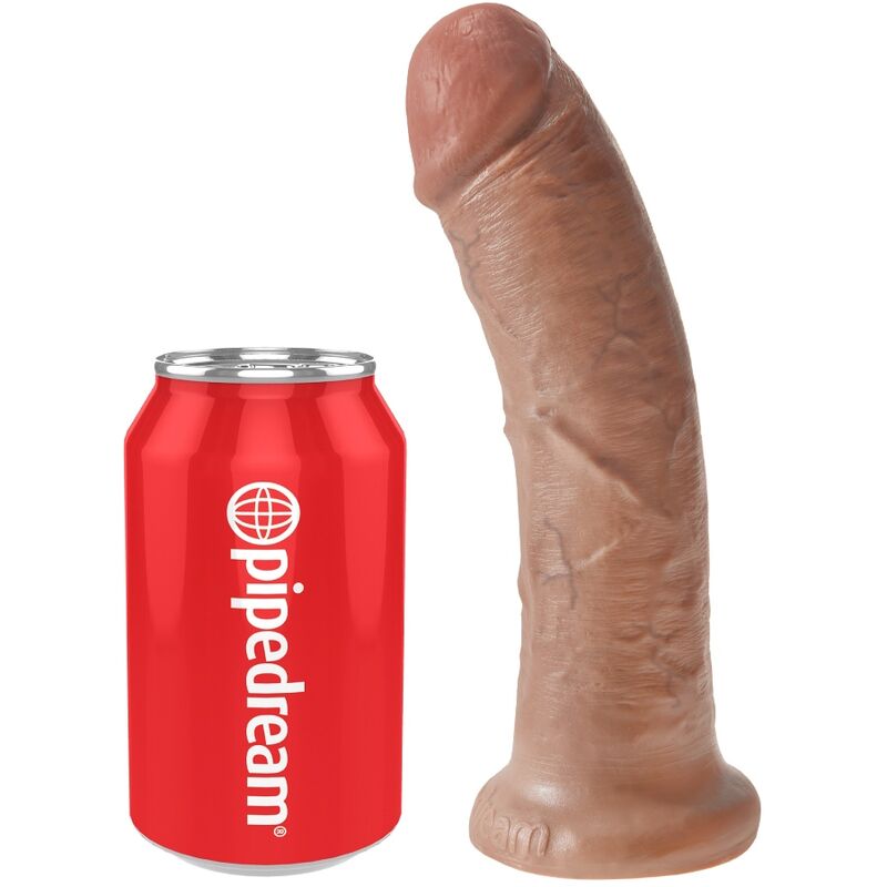 KING COCK страпон дилдо, 19,5 см, карамел