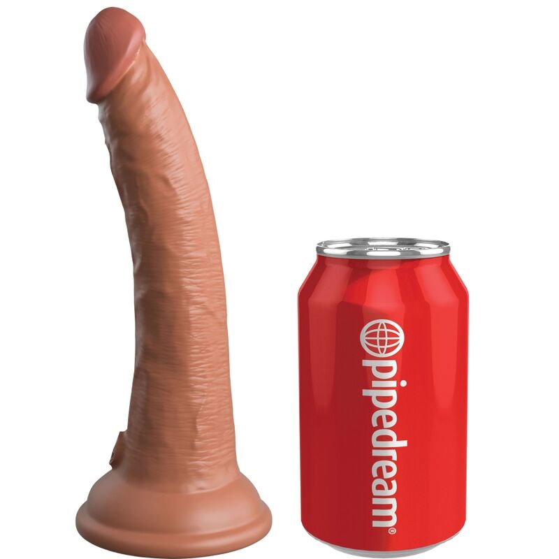 Реалистично дилдо KING COCK Elite, 17,8 см, карамел