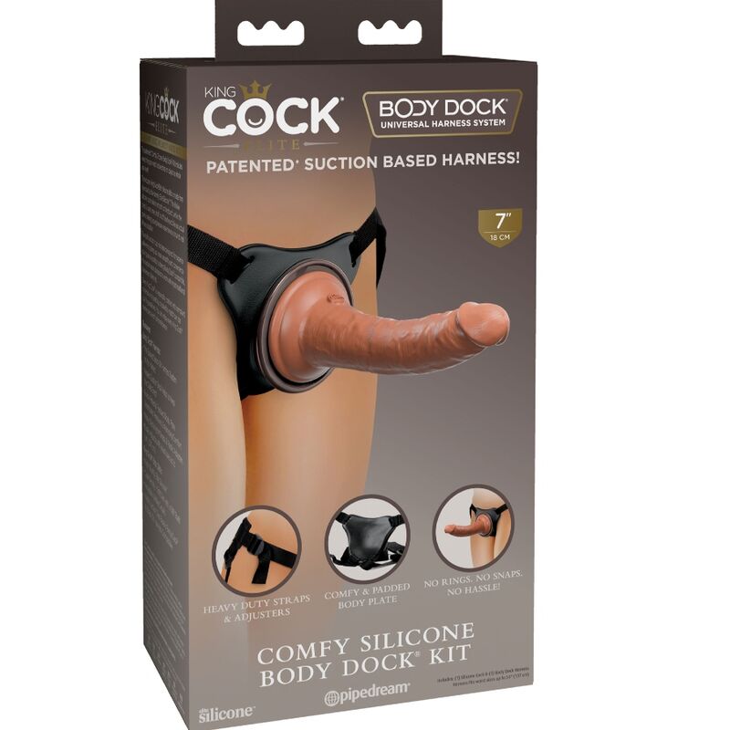 King Cock Elite Comfy регулируем комплект за страпон с дилдо