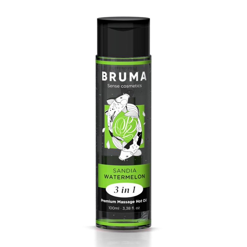 Еротично масажно олио BRUMA със загряващ ефект, диня, 100 ml