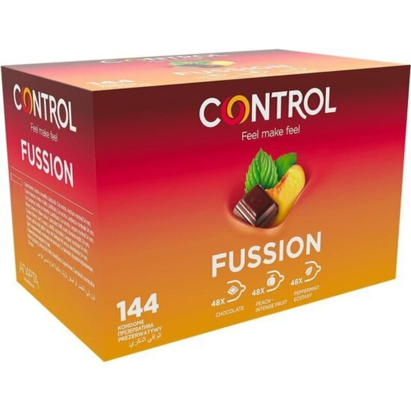 Презервативи CONTROL Adapta Fussion с аромати, 144 броя