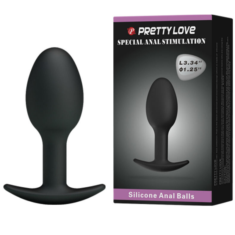 Силиконова анална тапа Pretty Love, 6,5 см, черна