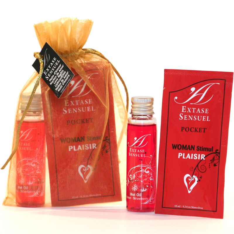Комплект EXTASE SENSUAL Nuits d’Amour с масажно олио и стимулатор