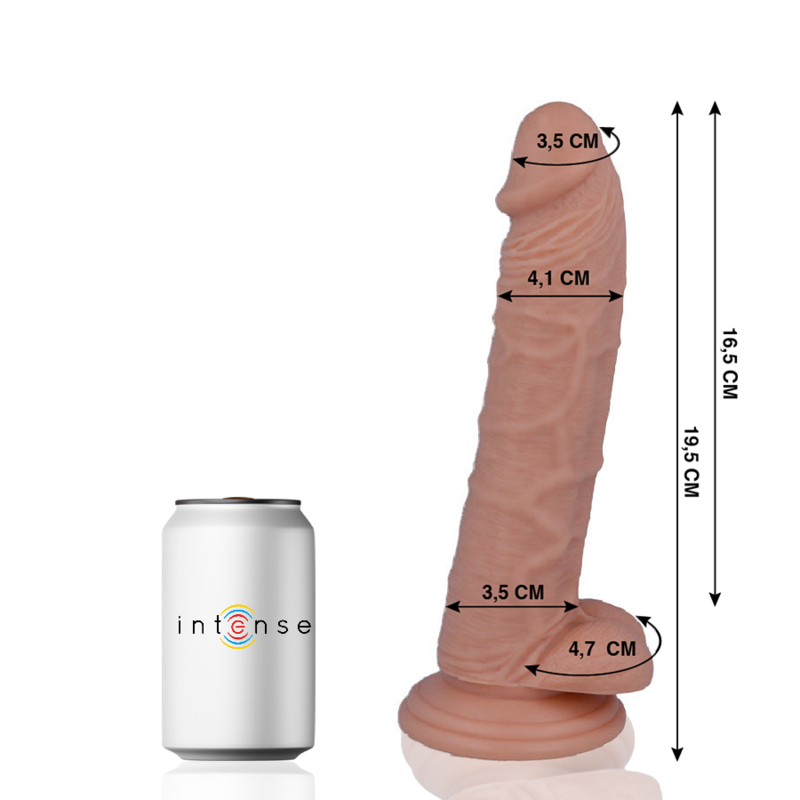 Реалистично дилдо MR. INTENSE с вакуумна основа, 19,5 см