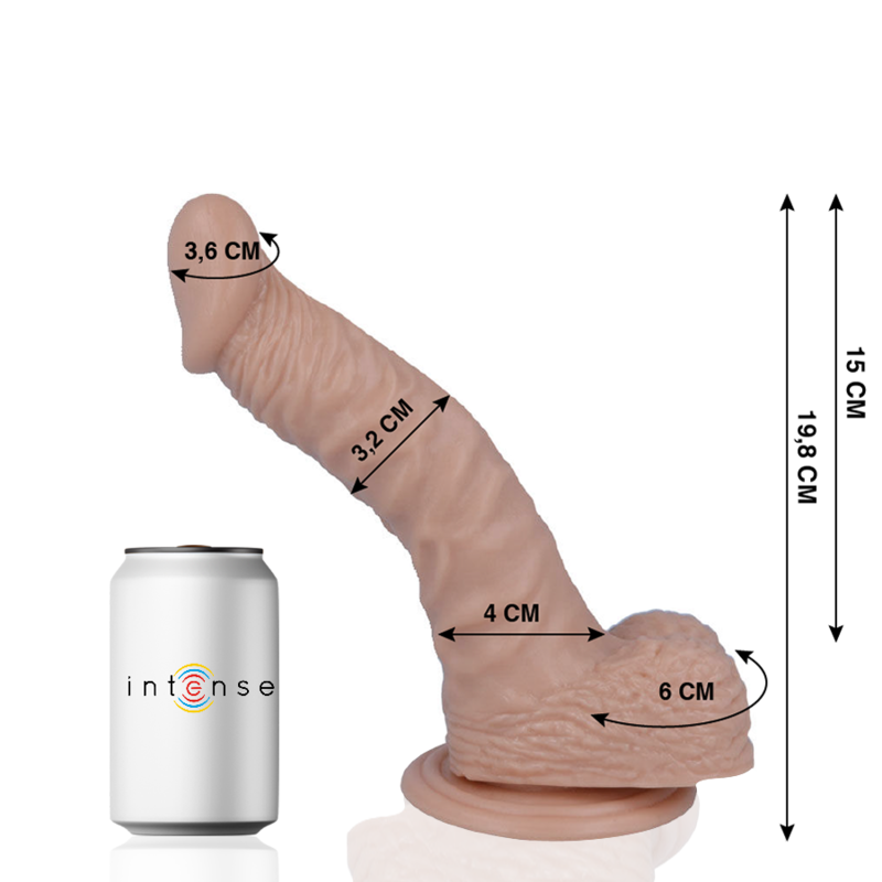 Реалистично дилдо 19,8 cm с вакуумна основа и повърхност, подобна на кожа MR INTENSE