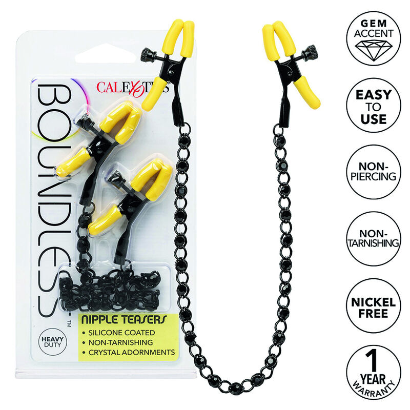 Регулируеми щипки за зърна CalExotics Boundless с верижка