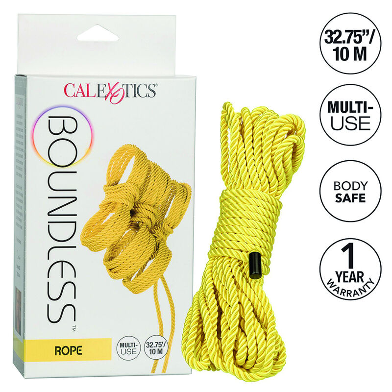 Въже за бондаж CalExotics Boundless, 10 m, жълто
