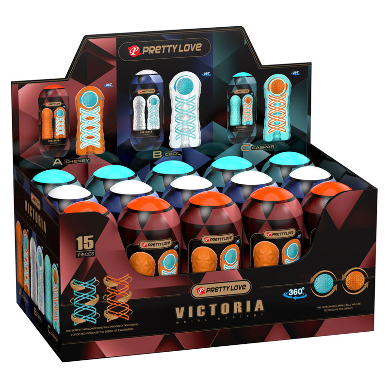 Мастурбатор Pretty Love Victoria с въртяща се спирала