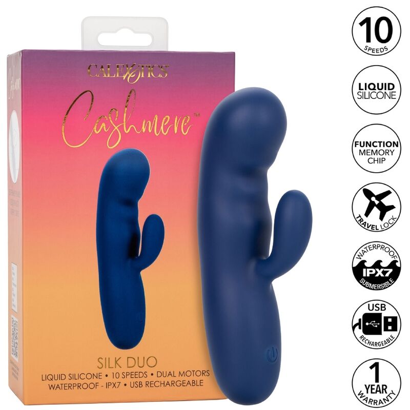 Вибратор CalExotics Cashmere Silk Duo Blue