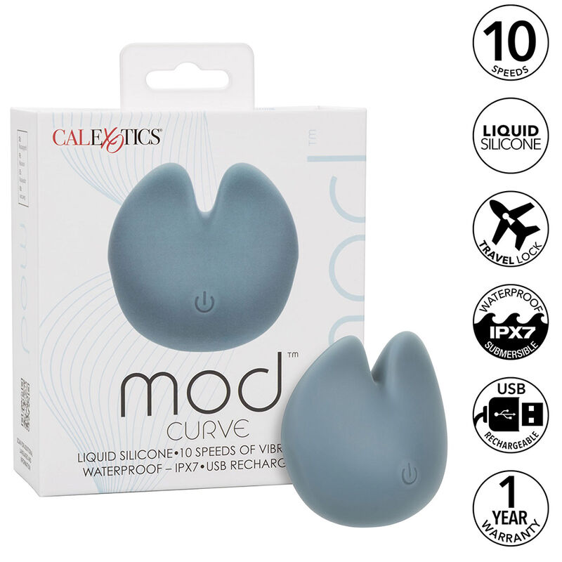 Клиторен вибратор CalExotics Mod Curve, син