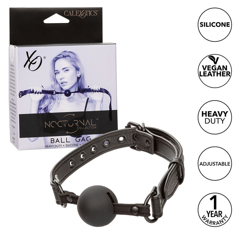 Силиконовата топка за уста CalExotics Nocturnal, черна