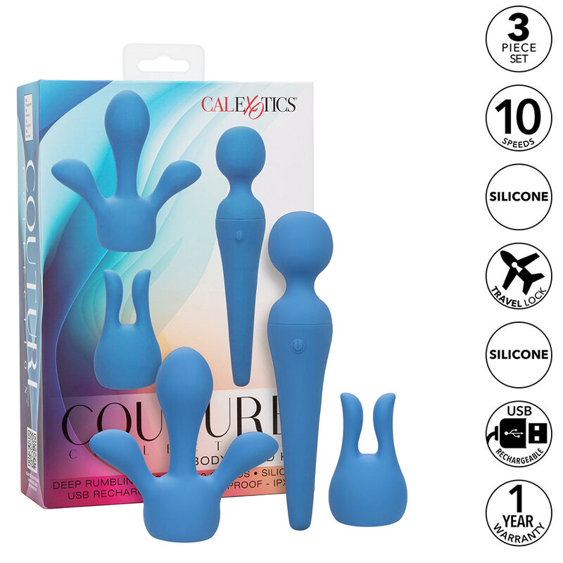 Комплект вибратор тип уонд CalExotics Couture с 2 приставки