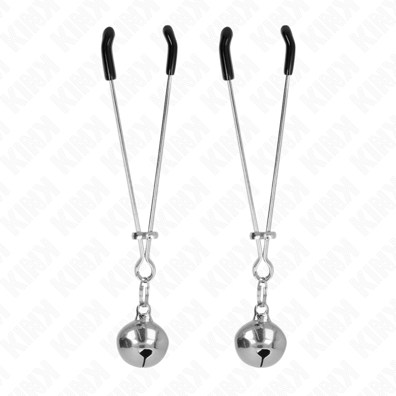 KINK Thin Bell щипки за зърна, сребрист цвят, 7 см