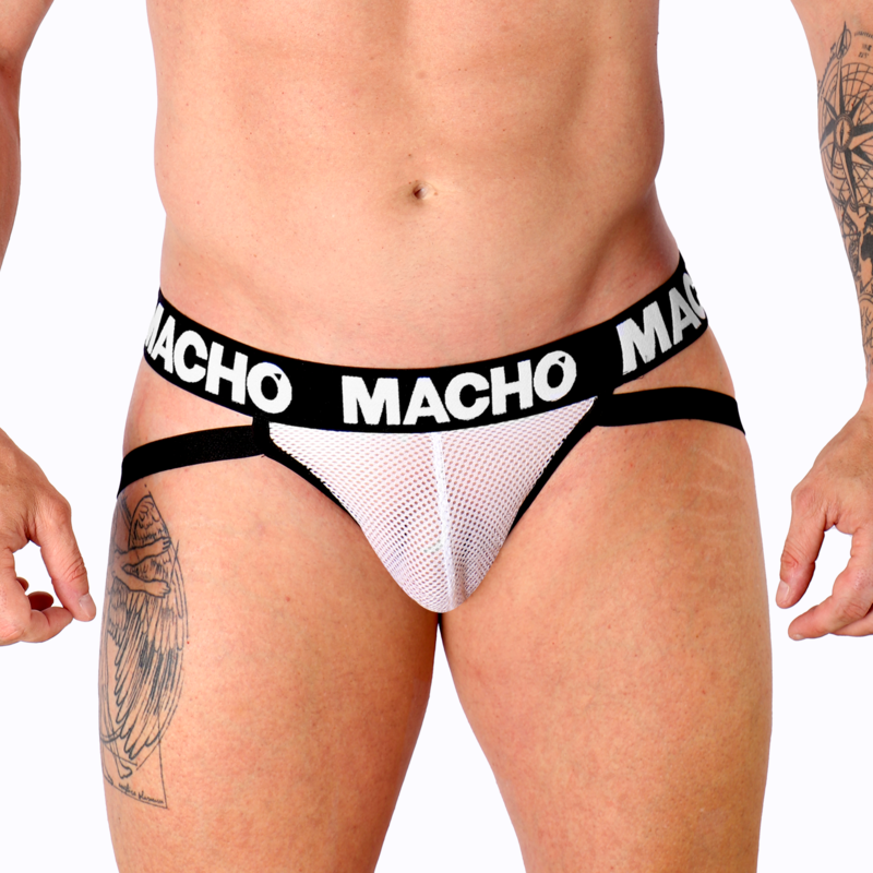 MACHO MX26X1 джокстрап от бяла мрежеста материя · Размер: XL