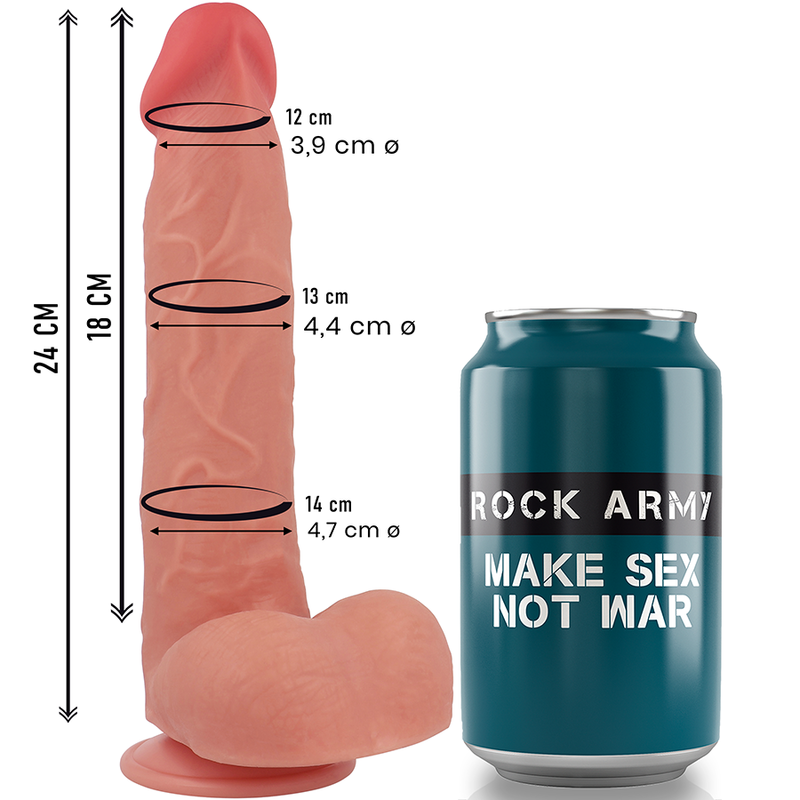 ROCK ARMY Raptor реалистично дилдо от силикон, 24 см