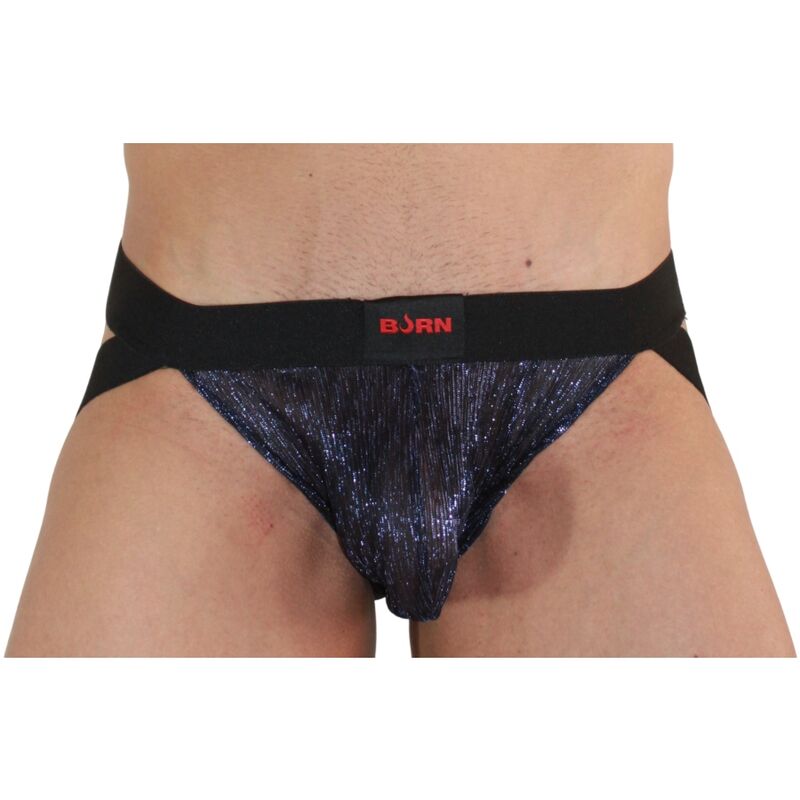Суспенсор BURN 006 Jockstrap Shiny в синьо и черно