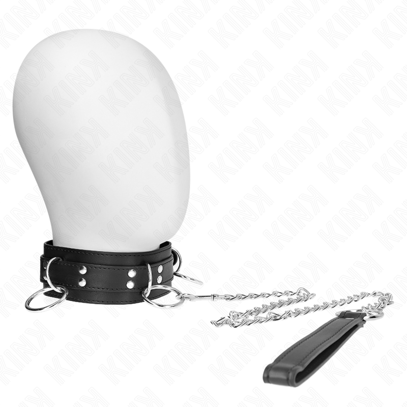 BDSM нашийник KINK с три халки и лента