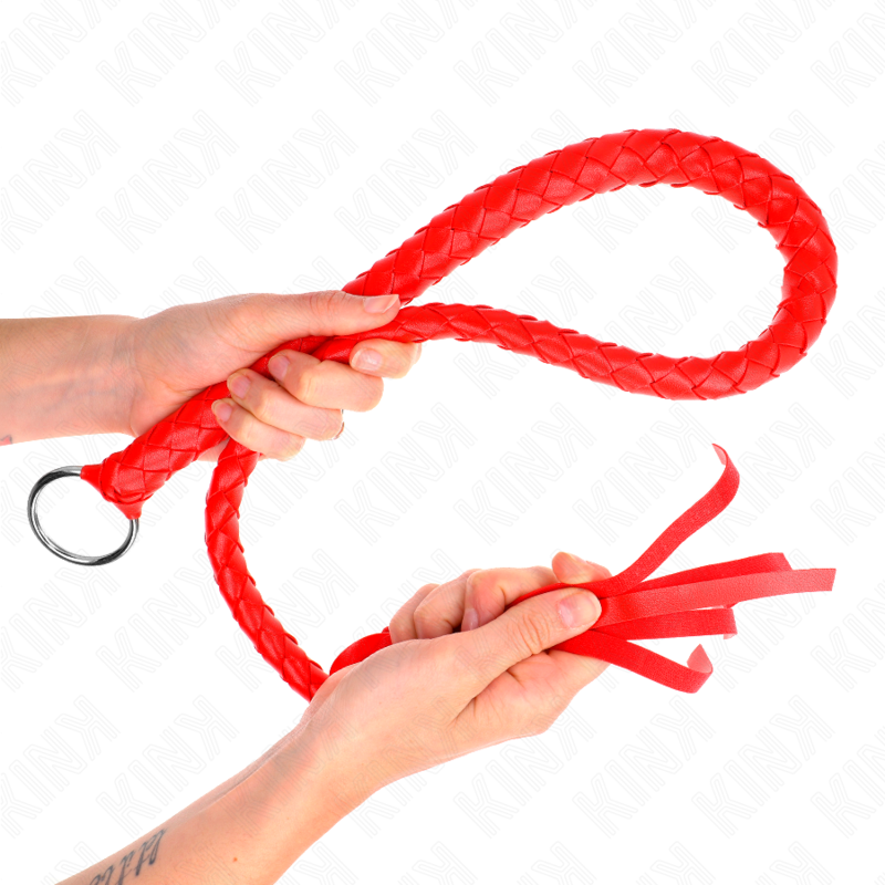 Камшик KINK Snake с червена каишка за ръка, 65 см