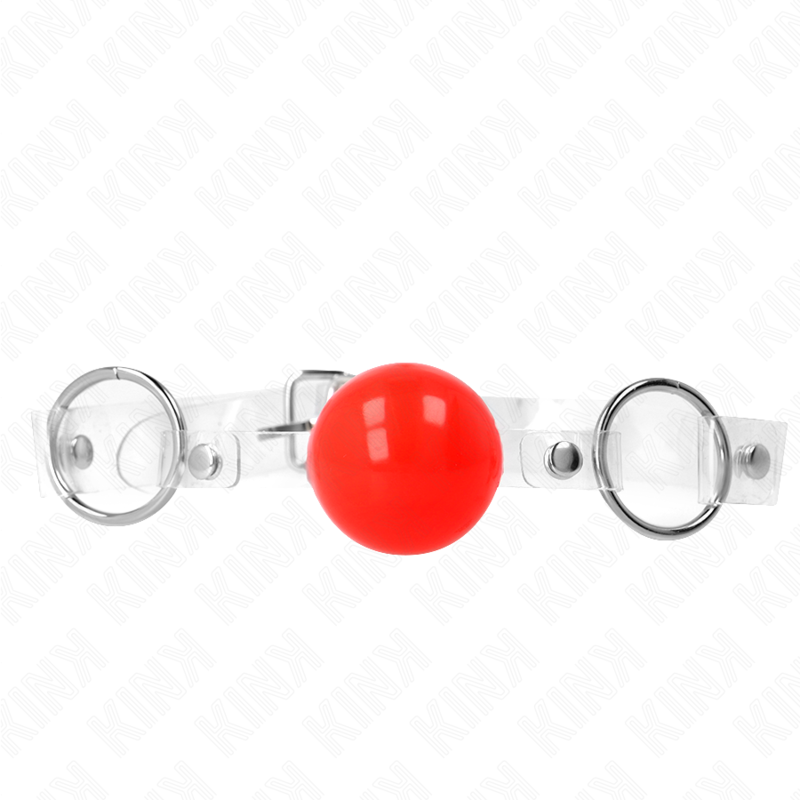 KINK топка гег с прозрачна червена PVC топка, 4 см