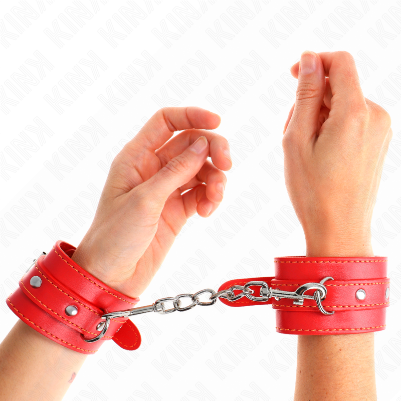 Червени белезници за китки KINK, регулируеми от 21 до 33 см
