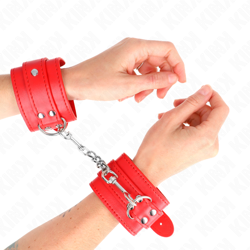 KINK Simple маншети за китки, червени, регулируеми