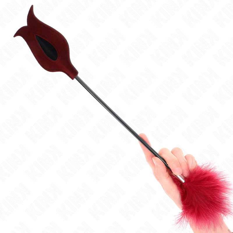 KINK гъделичкащо перо с розовидна плоска част, 8 cm