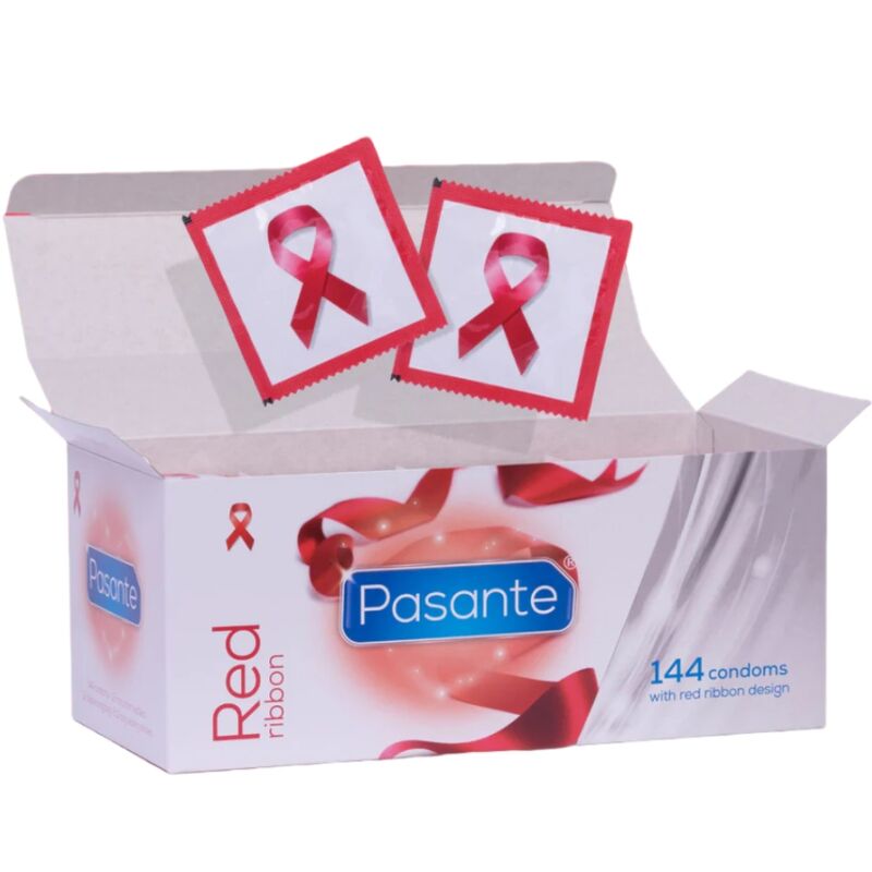Презервативи PASANTE Red Ribbon, голяма опаковка, 144 броя