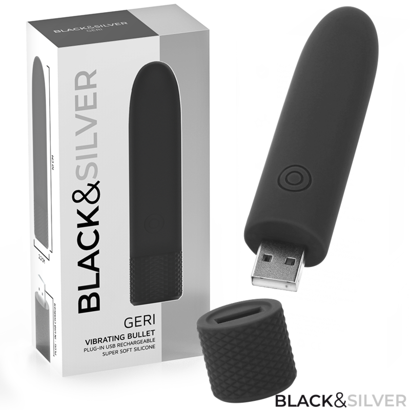BLACK&SILVER GERI мини вибратор, черен