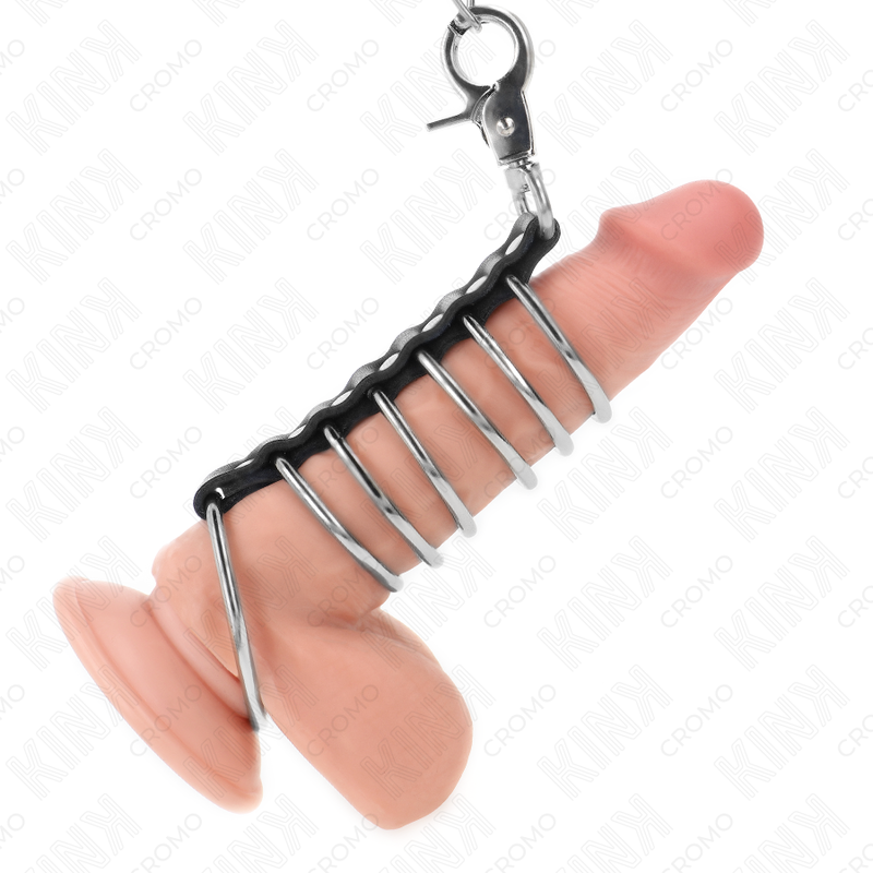 Комплект KINK пенис пръстени със 7 метални пръстена и верига