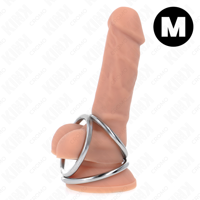 KINK Triple Chrome пенисен пръстен без вибрация, модел 2
