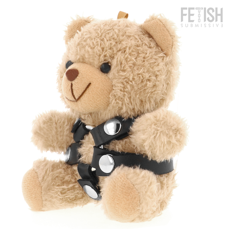 FETISH SUBMISSIVE плюшено мече Bongo с нагръдник с халка за BDSM