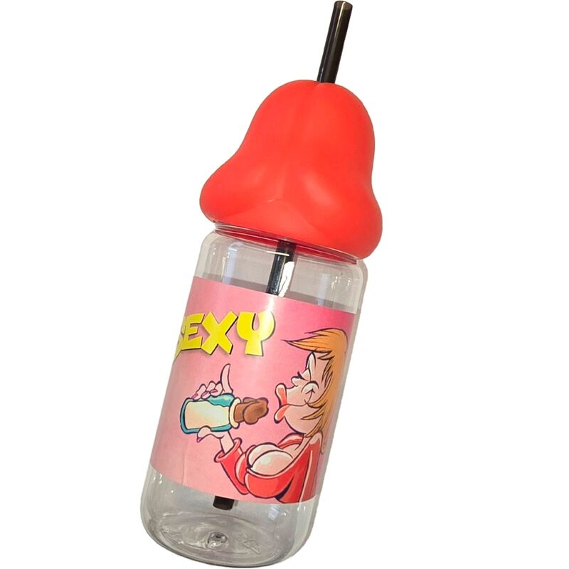 Бутилка Diablo Picante с накрайник за пиене във формата на пенис, 360 ml
